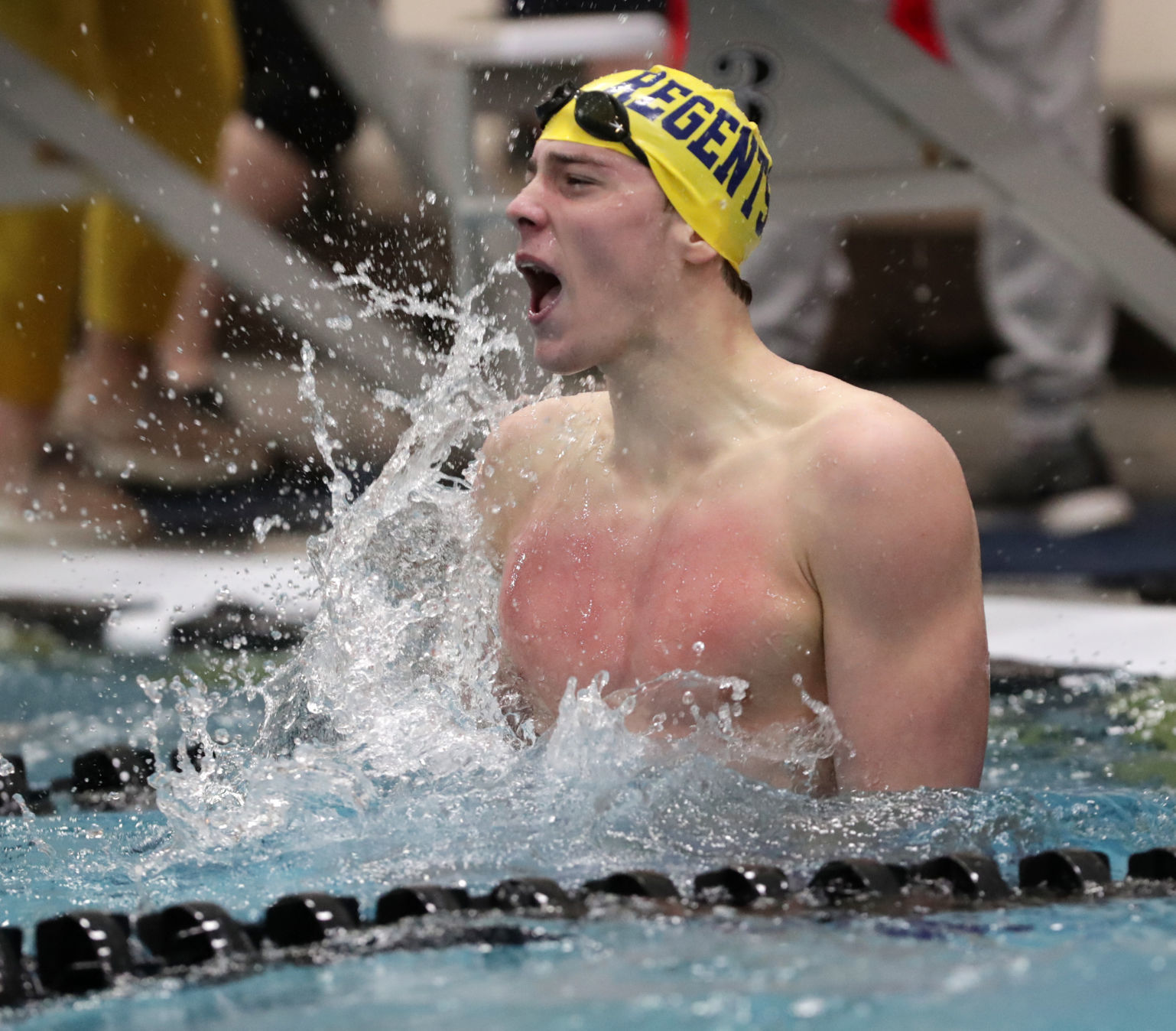 Prep boys swimming photo: Madison West's Isaac Casey-Hrenak